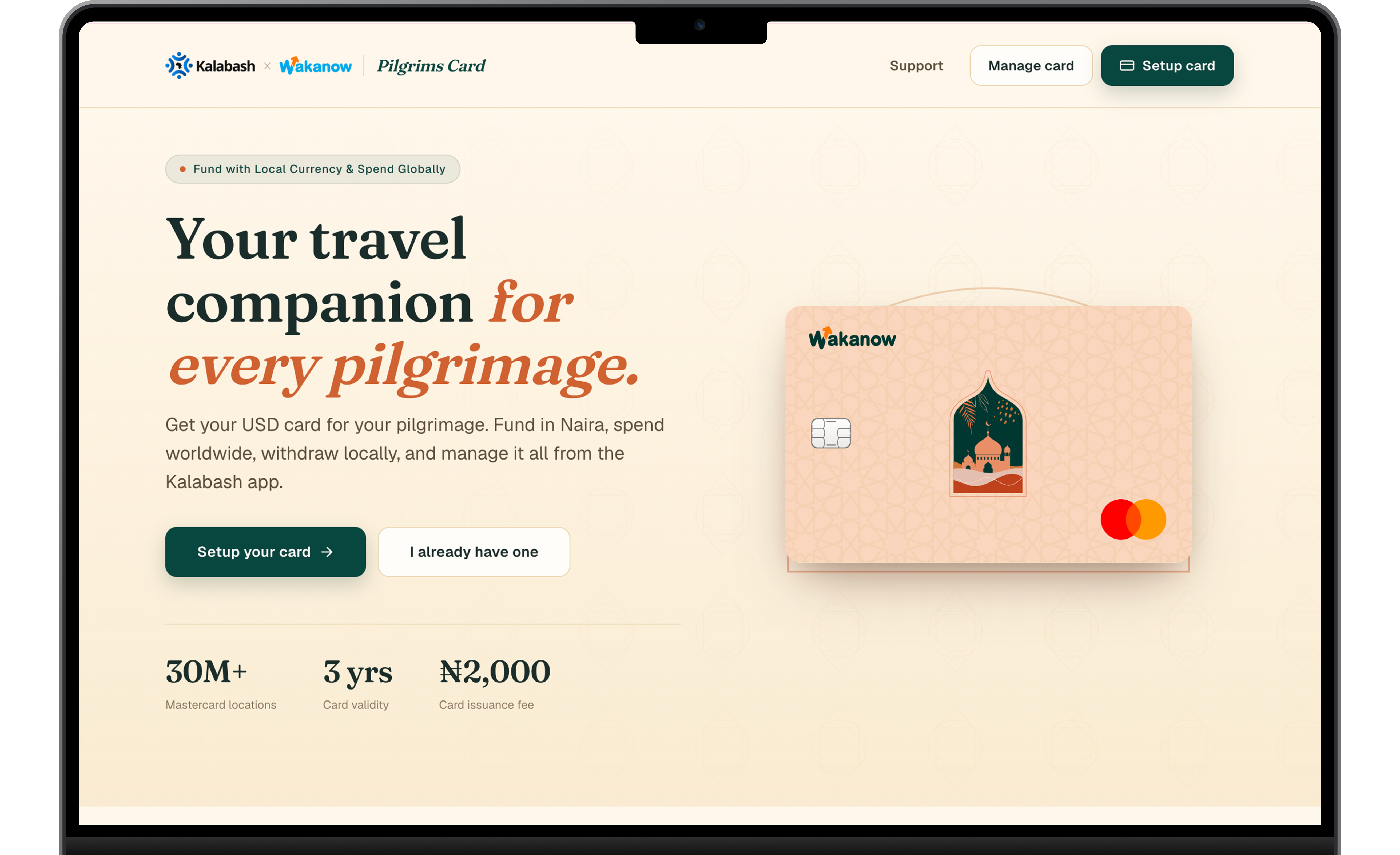 Pilgrims Card website